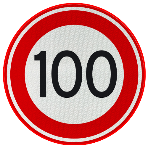 Verkeersbord 100km/ uur